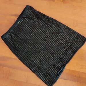 Sequin Knit Angora Wool Skirt